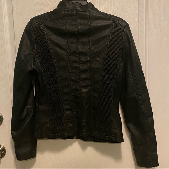 Vegan Leather Moto Jacket - Picture 2 of 4
